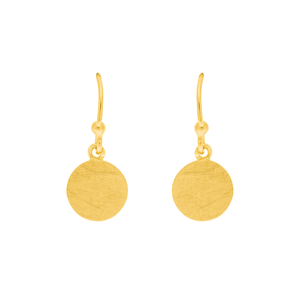 Leaf Jewelry Ohrhänger Plättchen klein, 18 K Gelbgold vergoldet Super Rabatt