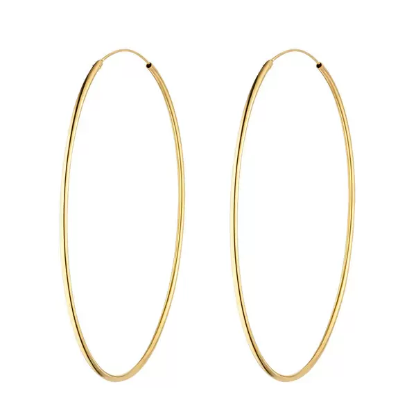 Leaf Jewelry Creole Pure, 70mm, 18 K Gelbgold vergoldet Schlussverkauf
