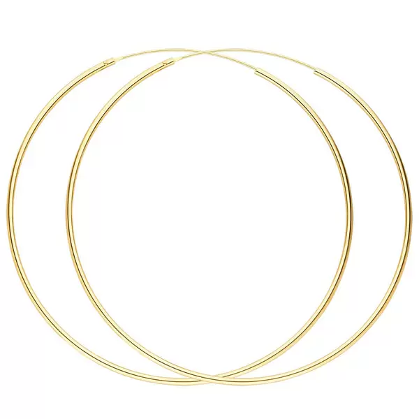 Leaf Jewelry Creole Pure, 70mm, 18 K Gelbgold vergoldet Schlussverkauf
