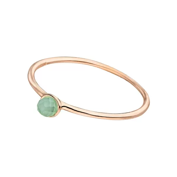 Leaf Jewelry Stacking Ring, Aqua Calzedon, 3mm, 18 K Roségold vergoldet Limitierter Zeitrabatt