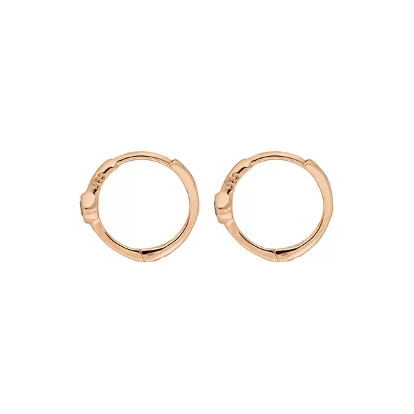 Leaf Jewelry Creole One Gem, Blauer Topas, 18 K Rosegold vergoldet Rabatt