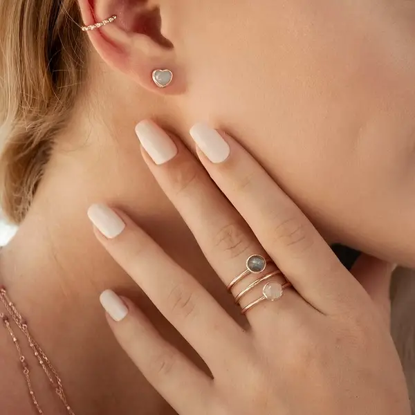 Leaf Jewelry Ohrstecker Valentine, Gelbgold Günstig kaufen