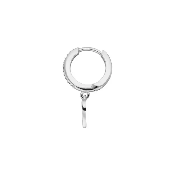 Leaf Jewelry Single Creole HEART/Zirkonia, 925 Sterlingsilber Versandkostenfrei