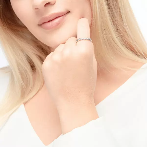 Leaf Jewelry Ring Balls mit Zirkonia, 925 Sterlingsilber Exklusivangebot