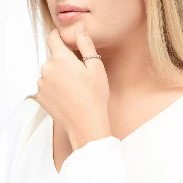 Leaf Jewelry Ring Balls mit Zirkonia, 925 Sterlingsilber Exklusivangebot