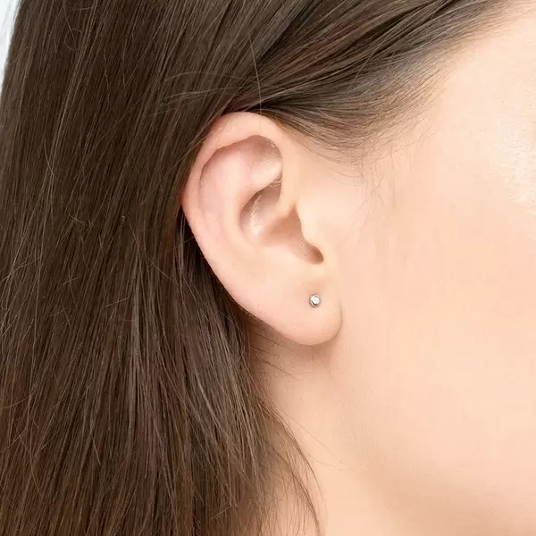 Leaf Jewelry Ohrstecker MINI Pure 18 K Gelbgold vergoldet, 925 Sterlingsilber Osterangebot