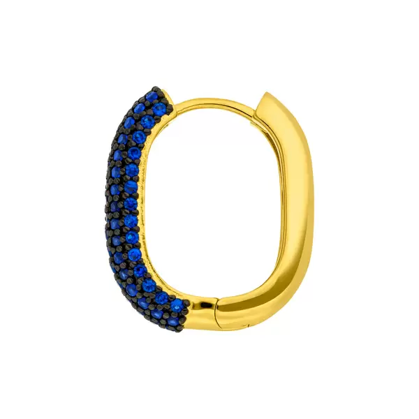 Leaf Jewelry Silber Creole, PAVE Blau, Gelbgold Jubiläumsangebot