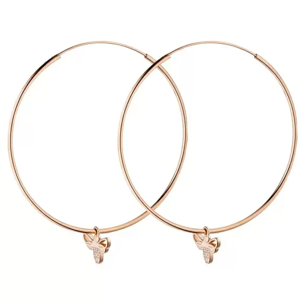 Leaf Jewelry Creole Bee Happy, 18 K Rosegold vergoldet Online Outlet