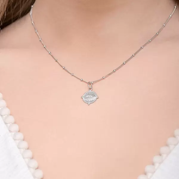 Leaf Jewelry Halskette Evil Eye, 45cm, 925 Sterlingsilber Große Rabatte