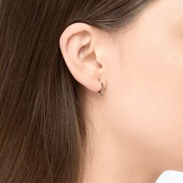 Leaf Jewelry Mini Creole Stud, 8mm, 18 K Rosegold vergoldet Neuheiten