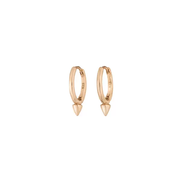 Leaf Jewelry Mini Creole Stud, 8mm, 18 K Rosegold vergoldet Neuheiten