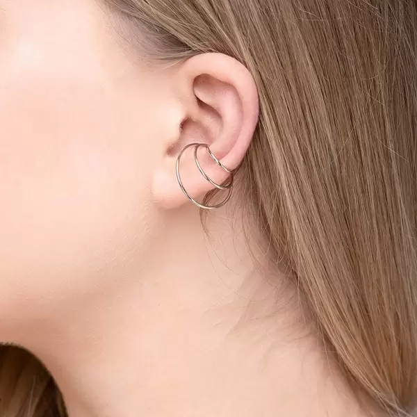 Leaf Jewelry Earcuff Triple Ring, 925 Sterlingsilber Saisonale Angebote