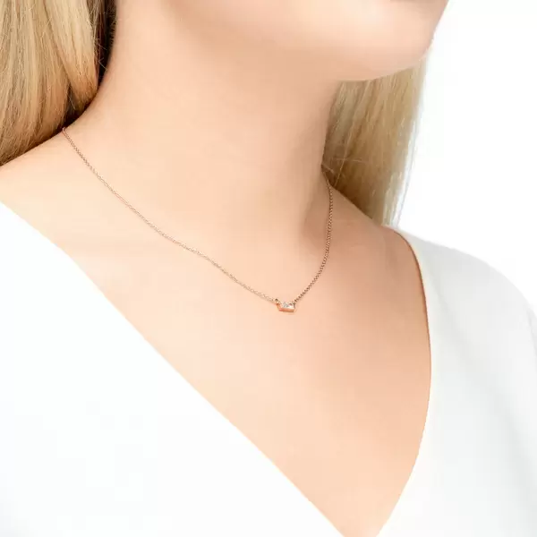 Leaf Jewelry Halskette SPARKLE, 18 K Rosegold vergoldet Tägliche Deals