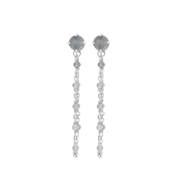 Leaf Jewelry Ohrhänger Flying Gem, Labradorit, 925 Sterlingsilber Begrenzte Freigabe
