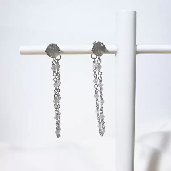 Leaf Jewelry Ohrhänger Flying Gem, Labradorit, 925 Sterlingsilber Begrenzte Freigabe