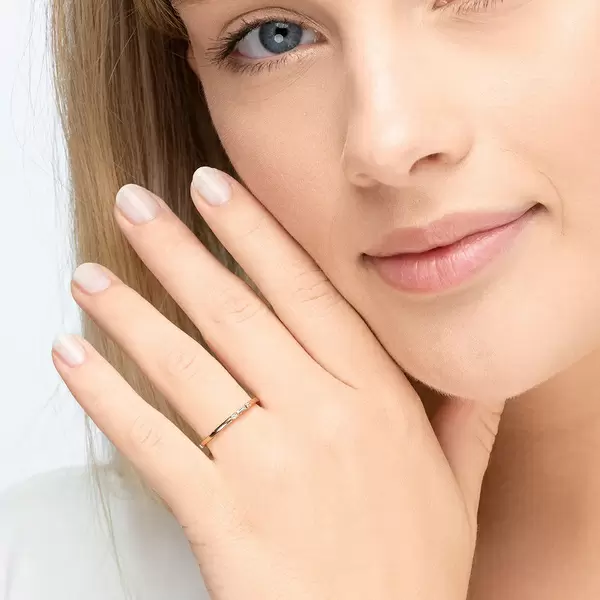 Leaf Jewelry Ring SPARKLE, small, 18 K Rosegold vergoldet, Gr.50 JETZT KAUFEN