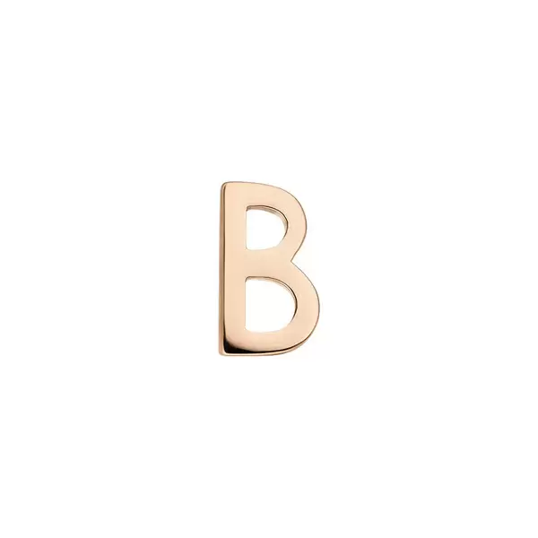 Leaf Jewelry Buchstabenstecker, 18K Rosegold vergoldet, 1 Stück, B Letzte 2 Tage