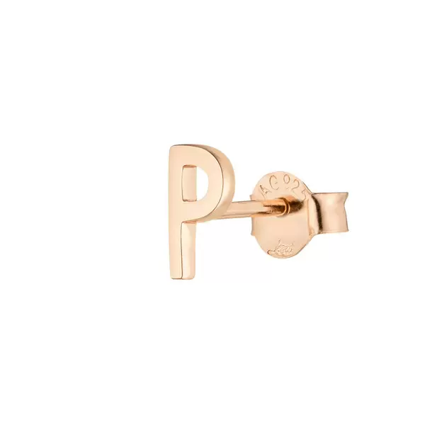 Leaf Jewelry Buchstabenstecker, 18K Rosegold vergoldet, 1 Stück, B Letzte 2 Tage