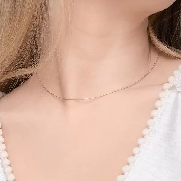 Leaf Jewelry Choker Snake, 43 cm, 18 K Rosegold vergoldet Bis zu 55% Rabatt
