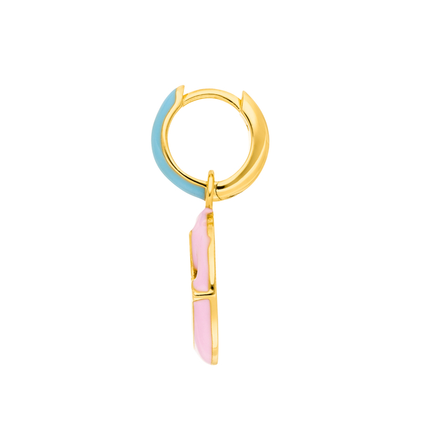 Leaf Jewelry Single Creole "Joy" EMOJI, 18 K Gelbgold vergoldet 2025