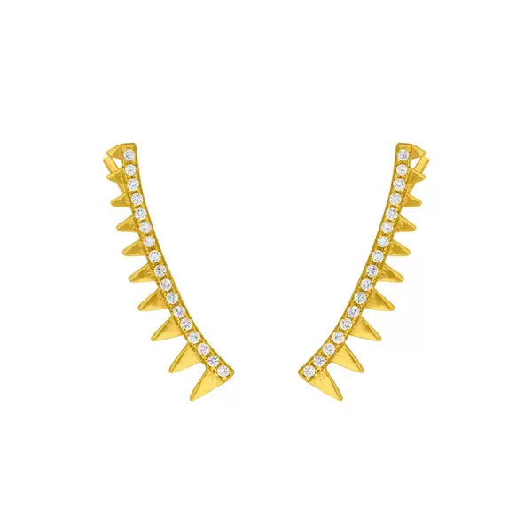 Leaf Jewelry Earclimber Memory II, 18 K Gelbgold vergoldet Outlet
