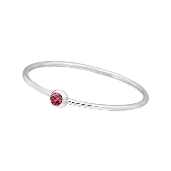 Leaf Jewelry Ring Solitaire, Ruby, 925 Sterlingsilber Limitierter Zeitrabatt