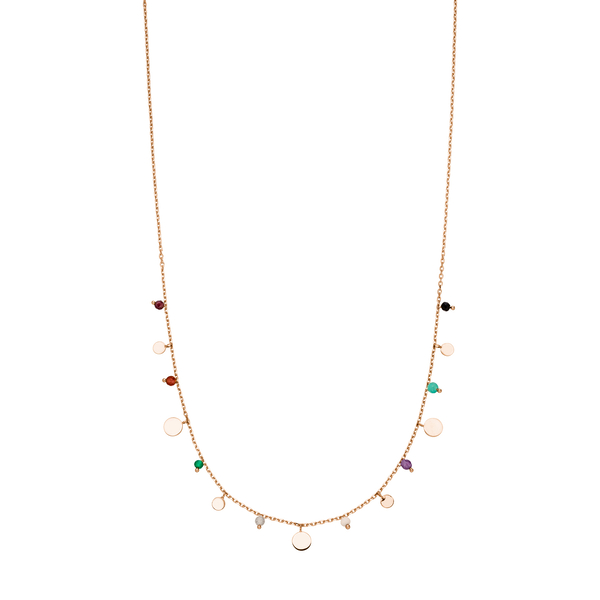 Leaf Jewelry Halskette Platelet Mix, 18 K Rosegold vergoldet Flash Sale