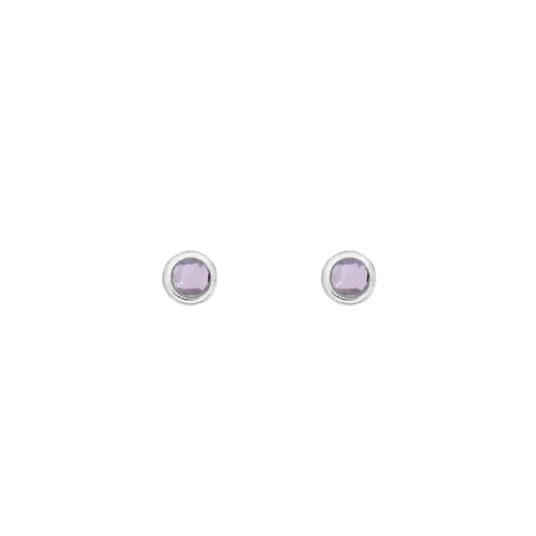 Leaf Jewelry Ohrstecker Pure Amethyst, 3mm, 925 Sterlingsilber Begrenztes Angebot