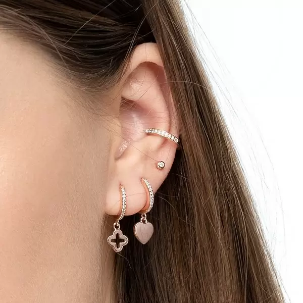 Leaf Jewelry Ear Mix, 5-er Set, 18 K Rosegold vergoldet Osterangebot