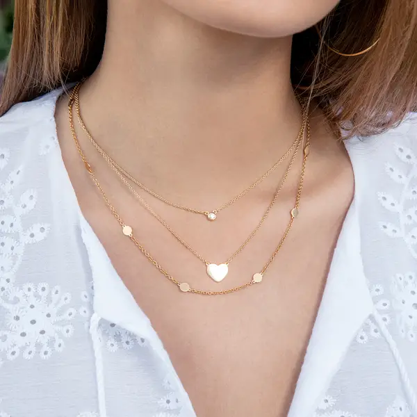 Leaf Jewelry Halskette Plättchen, kurz, Silber Top Angebot
