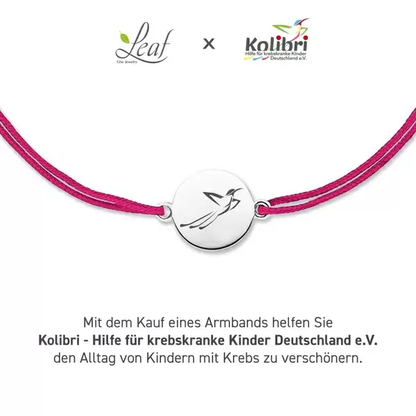 Leaf Jewelry Charity Armband KOLIBRI, Fuchsia Kauf eins, bekomm eins gratis