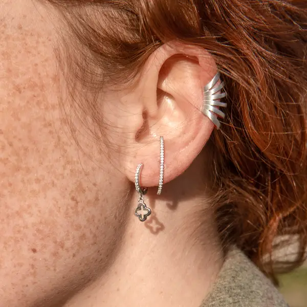 Leaf Jewelry Earcuff Rock, 18 K Rosegold vergoldet Neueste Stile