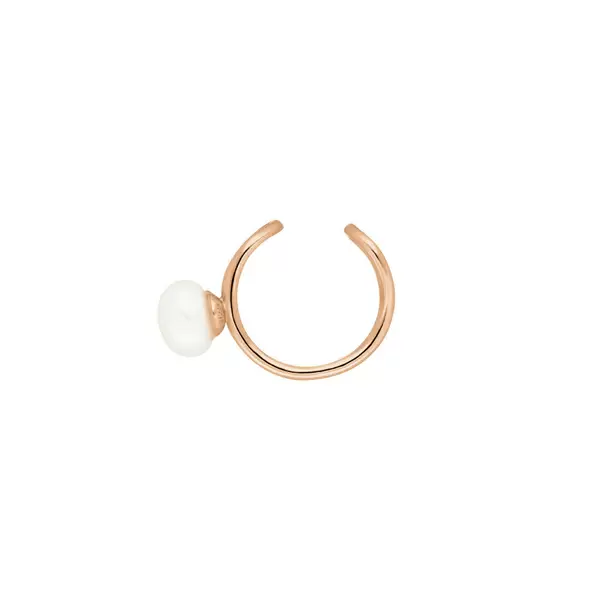 Leaf Jewelry Earcuff 2 Pearls, 18 K Rosegold vergoldet Zeitbegrenzte Promotion