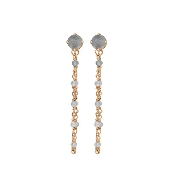 Leaf Jewelry Ohrhänger Flying Gem, Labradorit, 18 K Rosegold vergoldet Bis zu 50% Rabatt