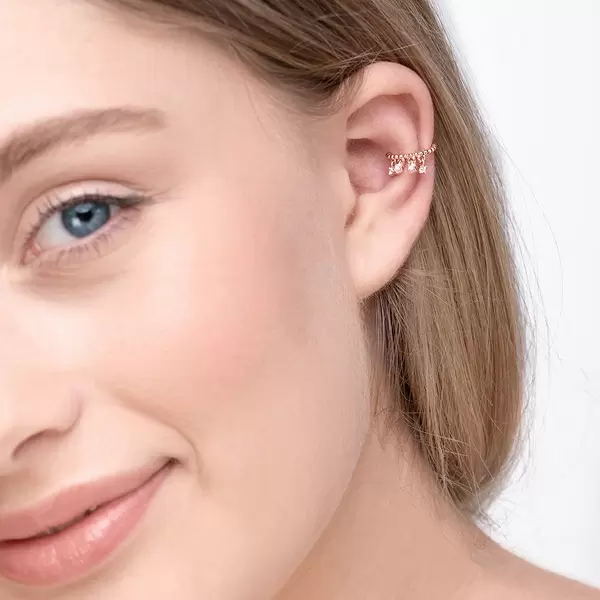 Leaf Jewelry Earcuff Fancy, 18 K Rosegold vergoldet 50% Rabatt mit kostenlosem Versand