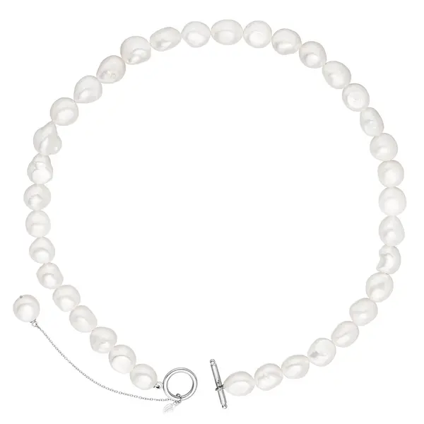 Leaf Jewelry Halskette Barockperle, 925 Sterlingsilber Clearance-Verkauf