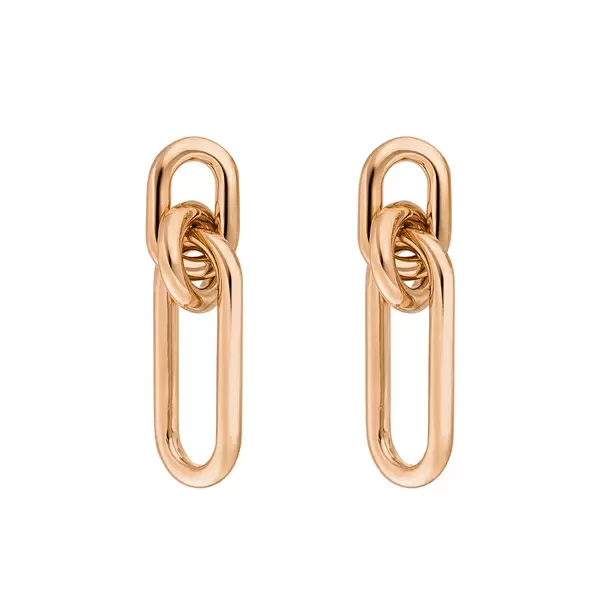 Leaf Jewelry Silber Ohrhänger, Rosegold, Karabiner im Angebot