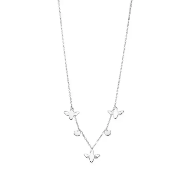 Leaf Jewelry Halskette Bee Happy Charms, 45cm, 925 Sterlingsilber Fabrikverkauf