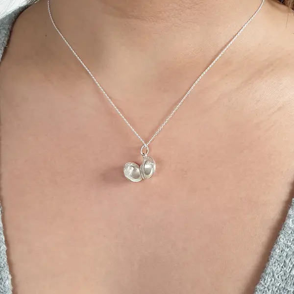 Leaf Jewelry Silber Medaillon Halskette Meist gekauft