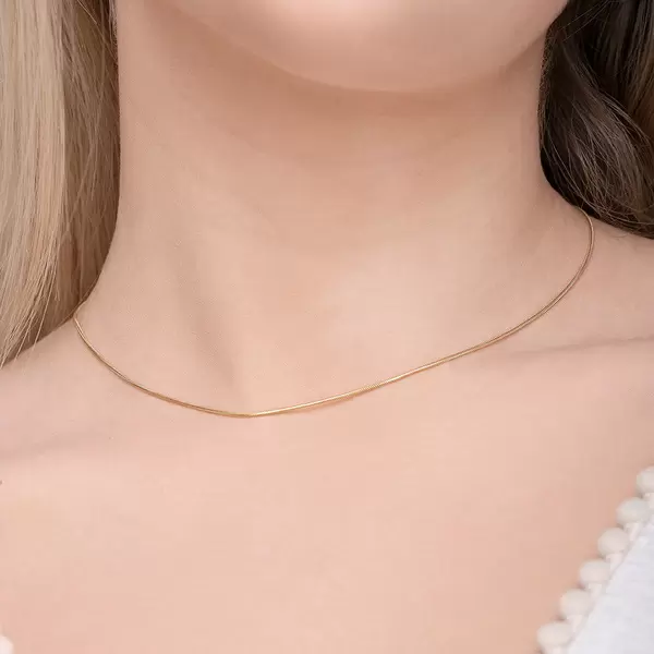 Leaf Jewelry Choker Snake, 43 cm, 18 K Gelbgold vergoldet Versandkostenfrei
