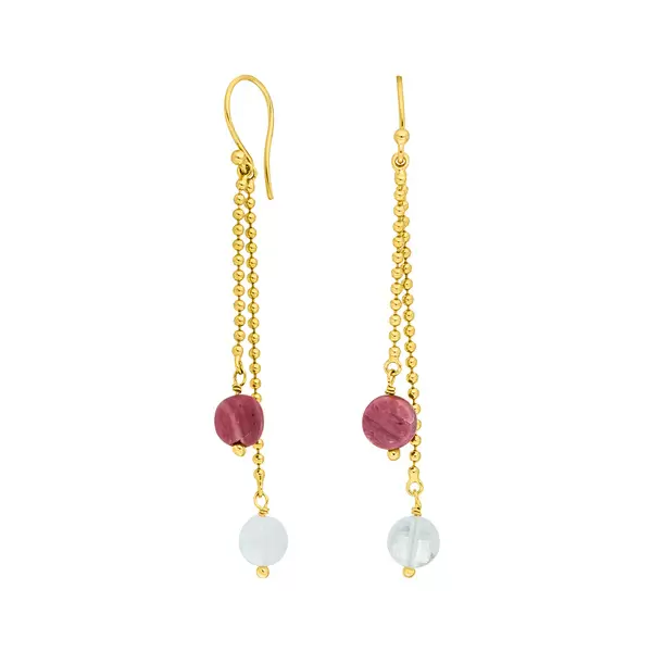 Leaf Jewelry Ohrhänger Gorgeous Gems, 18 K Gelbgold vergoldet Exklusivangebot