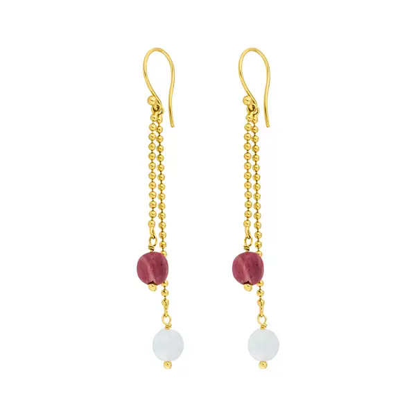 Leaf Jewelry Ohrhänger Gorgeous Gems, 18 K Gelbgold vergoldet Exklusivangebot