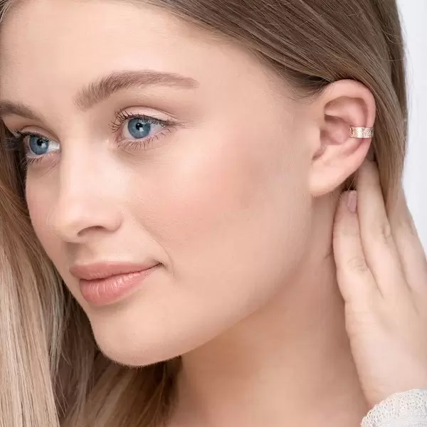 Leaf Jewelry Earcuff Matt, 4mm, 18 K Rosegold vergoldet Preisnachlass