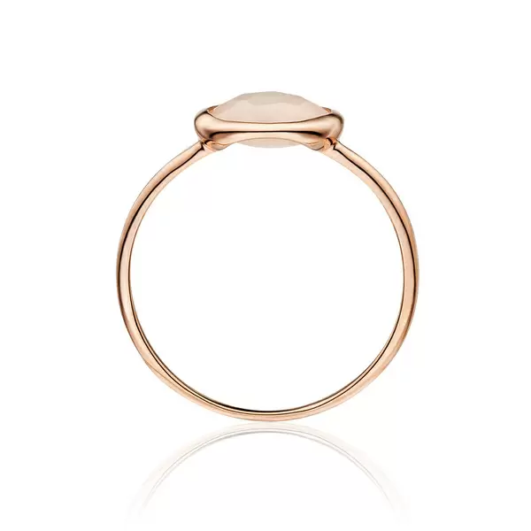 Leaf Jewelry Ring 14 K Roségold, Rosenquarz Top Angebot