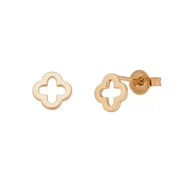 Leaf Jewelry Ohrstecker Clover, 14 K Rosegold Bestseller