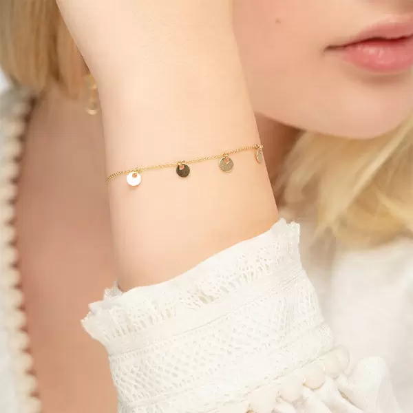Leaf Jewelry Armkette Platelet, 14 K Gelbgold Räumungsverkauf