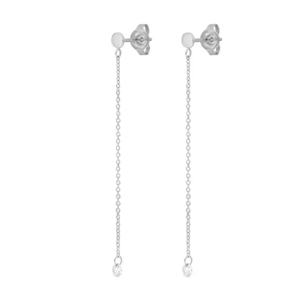 Leaf Jewelry Ohrringe Pure Kette, 18 K Weißgold VIP-Rabatte