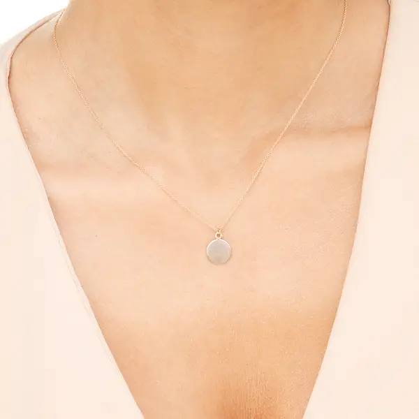 Leaf Jewelry Halskette Plate, 14 K Rosegold Super Sparpreis