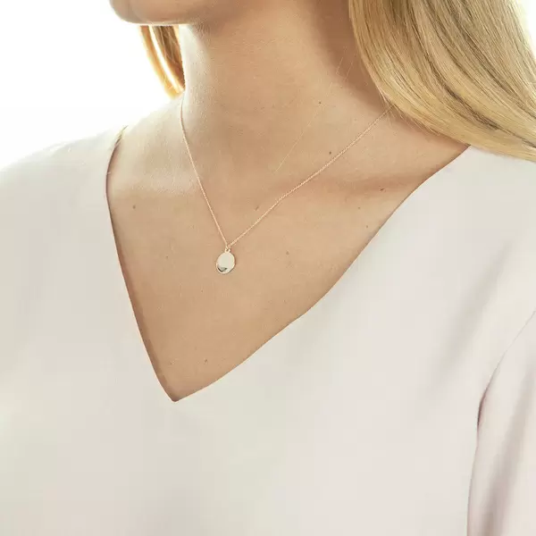 Leaf Jewelry Halskette Plate, 14 K Rosegold Super Sparpreis