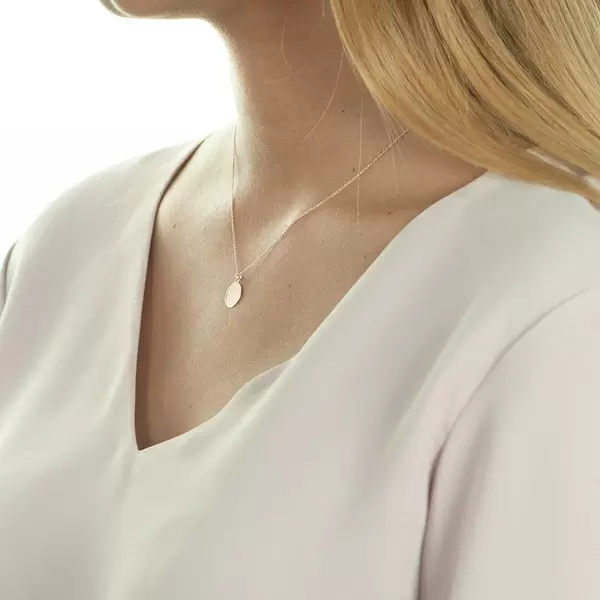 Leaf Jewelry Halskette Plate, 14 K Rosegold Super Sparpreis